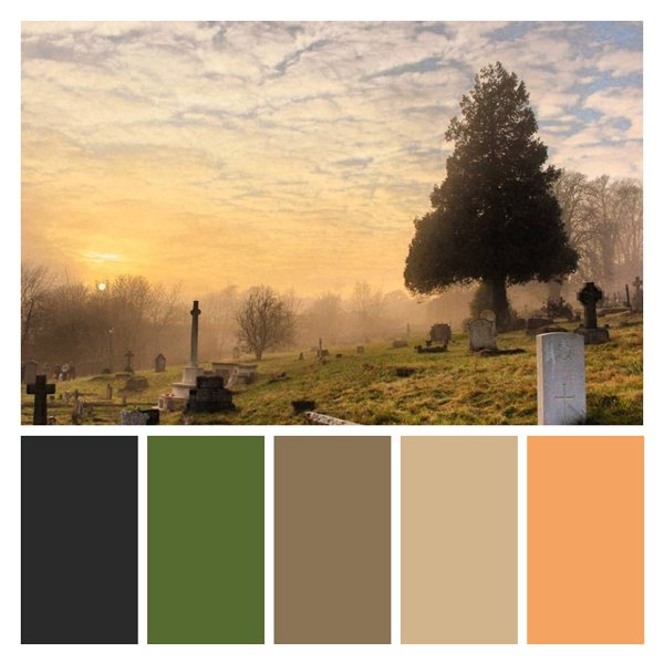 Misty Graveyard Dawn