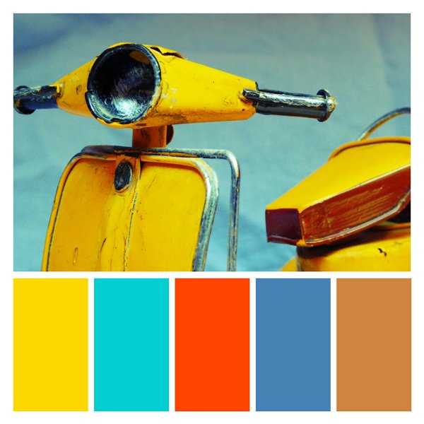Retro Vespa Vibrancy